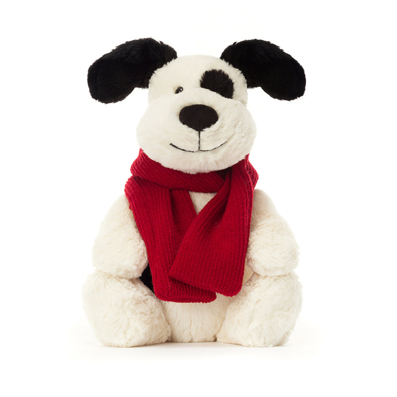 Bashful Black & Cream Puppy Winter